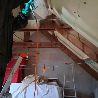 Traitement d'une charpente (chevrons et pannes)