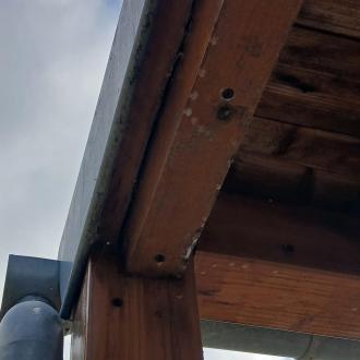 Traitement curatif de bois de charpente d'un carport