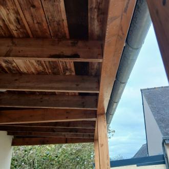 Traitement curatif de bois de charpente d'un carport