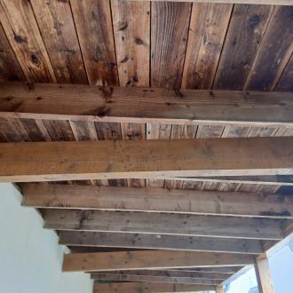 Traitement curatif de bois de charpente d'un carport