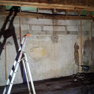 Traitement de la mérule sur mur